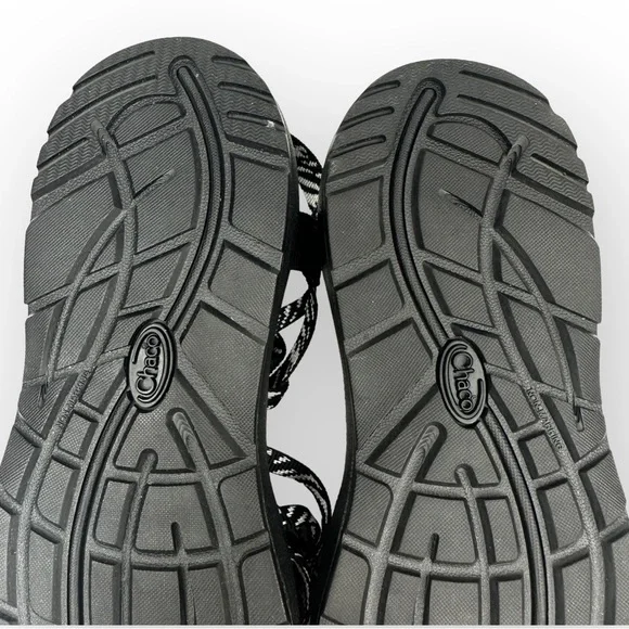 NWT Chaco ZCLOUD X2 black white sandals comfort strappy crisscross toe loop sz 9 - Picture 12 of 13